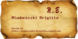 Mladoniczki Brigitta névjegykártya