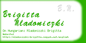 brigitta mladoniczki business card